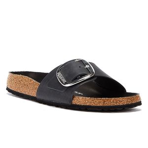 Birkenstock Madrid BIG BUCKLE FL - dámská obuv Slides - black-hex, Velikost:40 EU