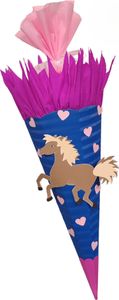 Schultüte Bastelset Pferd blau von Prell