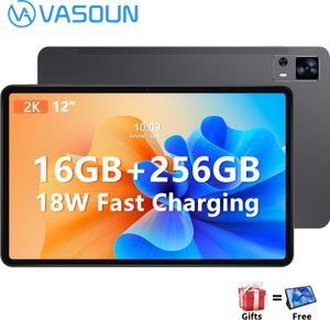 VASOUN TAB 16 12" 2K Tablet Android 13 2000x1200 FHD INCELL 16GB(8+8 virtuell) RAM 256GB ROM UNISOC T616 Octa Core 4G SIM 18W Schnellladung mit Hülle