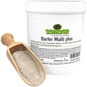 Barfer Multi plus, 1 kg Phosphatfreie Mineral und Multi Vitamin Mischung Barfen