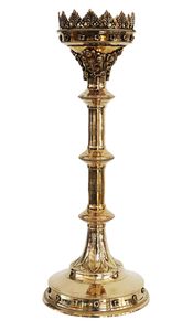 Kerzenleuchter 47cm Leuchter Altarleuchter Kerzenständer Antik-Stil goldfarben