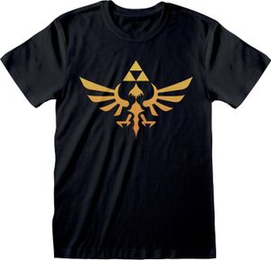 Nintendo Legend Of Zelda - Hyrule Logo - Black T-Shirt - Größe L