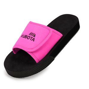 Kubota Pantoletten mit Klettverschluss Badelatschen Sandalen Herren "2.0 Neon" Neon-Pink, 42