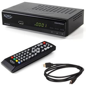 XORO Digitaler HD SAT Receiver HRS 2610, DVB-S2, Einkabeltauglich, USB Mediaplayer, LAN, Farbe: Schwarz