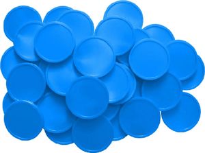 Vorteilspack: CombiCraft Kunststoff Wertmarken Blau  23mm Durchmesser - Pack mit 1000 Stück
