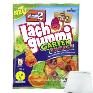 Nimm2 Lachgummi Garten Zwerge (200g Packung) + usy Block