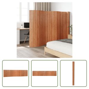 The Living Store Paravent Braun 165x800 cm Bambus