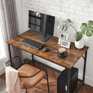 VASAGLE Schreibtisch Computertisch 120 x 60 x 75 cm schmaler Bürotisch einfacher Aufbau