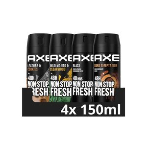 Axe  Geschenkset Der perfekte Duft Pflegeset mit 4x Bodyspray (4x 150 ml) 1 Stück
