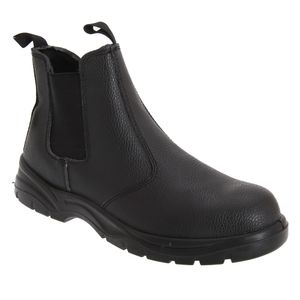 Pánská bezpečnostní obuv Grafters, kožená DF789 (41 EUR) (černá)