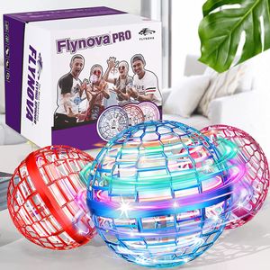 3x Flynova-Pro Flying Ball LED Spinner Fliegender Hubschrauber UFO Ball Kinder Spielzeug（Blaue Kugel+Violett Kugel+Rot Kugel）