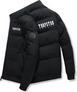 ASKSA Herren Winterjacke Steppjacke Warm Leichte Jacke Weisses Textmuster uebergangsjacke mit Reissverschluss, Schwarz, XL ASKSA Herren Winterjacke Steppjacke Warm Leichte Jacke Weisses Textmuster uebergangsjacke mit Reissverschluss, Schwarz, XL