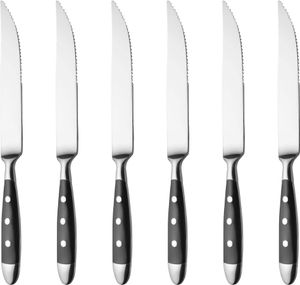 GRÄWE Steakmesser 6 Stück, Serie Nürnberg, SCHWARZ GRÄWE Steakmesser 6 Stück, Serie Nürnberg, SCHWARZ