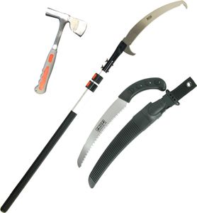 2 STÜCK BAUMSÄGEN SET 1x Teleskop-Baumsäge Teleskopsäge 2,55 m 1x Baumsäge 37 cm Astsäge Säge Gartensäge Handsäge Baumsäge Gärtnersäge
