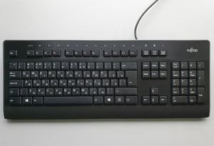 Fujitsu KB410 - Tastatur - USB - Russisch - Schwarz