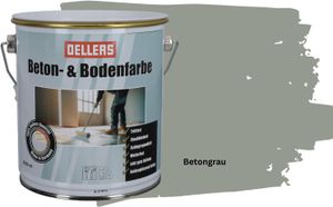 OELLERS Beton- & Bodenfarbe Grau 2,5L Betonfarbe für Garagen, Keller, Werkstätten etc.