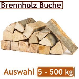 Brennholz Kaminholz Holz 5 - 500 kg Für Ofen und Kamin Kaminofen Feuerschale Grill Buche Feuerholz Buchenholz Holzscheite Wood 30 cm flameup, Menge:120 kg (1.83€/kg)
