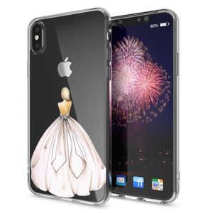NALIA Handyhülle kompatibel mit iPhone X XS, Motiv Design Schutzhülle Slim Silikon Case, Crystal Handy-Tasche Hülle Back-Cover Dünn Durchsichtig, Smart-Phone Bumper Etui, Motiv:Princess Pink