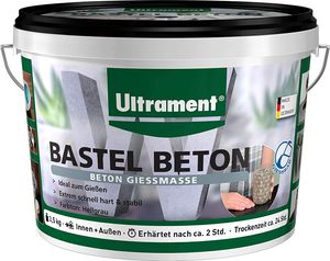 Ultrament Bastel Beton Gießmasse 3,5 kg, hellgrau