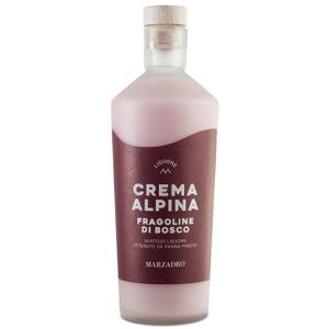 Marzadro Crema Alpina Liquore Fragoline Bosco / Waldbeercremelikör mit Sahne 700 ml.
