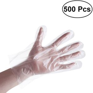 500 Stück Einmalhandschuhe PE Handschuhe für Küche Restaurant Kochen Industrial