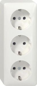 GIRA SCHUKO-Steckdose 3-fach AP reinweiß 078913