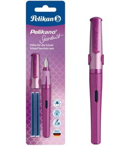 Füllhalter Pelikano P480M M Rechtshänder Stardust pink + 2 Patronen Blister