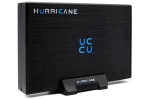 Hurricane GD35612 2TB Aluminium Externe Festplatte, 3.5' HDD USB 3.0, 64MB Cache, 2000GB für Mac, PC, Backups