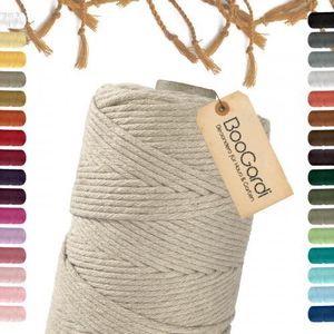 Makramee Garn · Sand 3mm x 200m · 3mm oder 5mm · viele Farben · Baumwollkordel · Baumwollgarn · DIY Bastelkordel · Kordelband