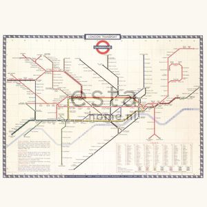 XXL Tapete Vlies Karte London creme rot blau Pravidlá Vintage! 158209
