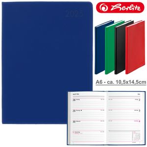 Herlitz Taschenkalender Folie A6 2025, Jahr / Farbe:2025 / blau