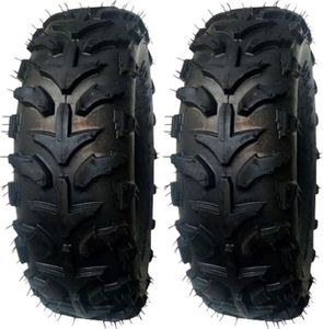 2er Set Reifen 14x4.10-6 Offroad-V-Profil 80/55-6 schwarz schlauchlos