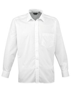 Premier Workwear Herren Popeline Hemd langarm PR200 white 41 (16)