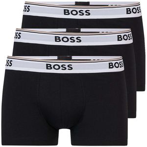 BOSS Herren Boxershorts Trunk Unterhosen Baumwolle Stretch 3er Pack XL 3xSchwarz/Bund Weiß