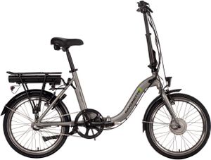 SAXONETTE E-Bike Faltbike, 20Zoll, Frontmotor, 281 Wh Akku 3 Gang, Nabenschaltung, ( Pedelec, Elektrofahrrad ）mit  Rücktrittbremse (Farbe: silver )