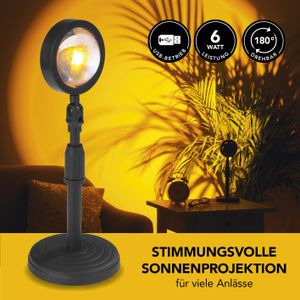 MAXXMEE LED-Sunset-Lampe - 180° dreh- und verstellbar - schwarz