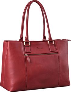 Benthill Damen Tasche aus Echt-Leder - Shopper aus Rindsleder - Handtasche mit Reißverschluss - Schultertasche / Ledertasche - Vintage Umhängetasche