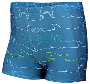 Aquarti Jungen Badehose Gestreift mit Motiven, Farbe: Haie / Jeans, Größe: 110