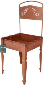 KOTARBAU® Dekorativer Stuhl Garten-Skulptur aus rostigem Stahlblech 75 cm