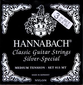 Hannabach 8157MT silver special - Bass-Satz - medium (schwarz)