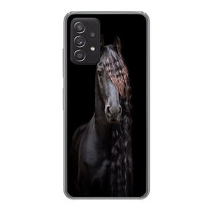 Kryt mobilného telefónu pre Samsung Galaxy A53 Kone - Frízsky - Hriva - Čierna - Zvieratá Silikónové mäkké puzdro