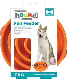 Outward Hound Anti-Schling-Napf für Hunde Slo Bowl Orange 1577