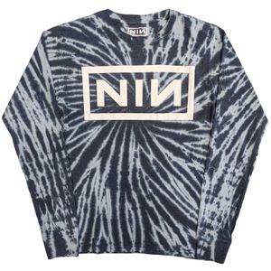 Nine Inch Nails - T-Shirt Logo für Herren/Damen Unisex  Langärmlig RO4307 (L) (Blau)