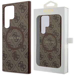 Guess Samsung Galaxy S24 Ultra 4G Collection Leather Metal Logo MagSafe