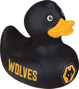Wolverhampton Wanderers FC - Kachna - Hračka do vany - gumová TA12659 (jedna velikost) (černá/zlatá)
