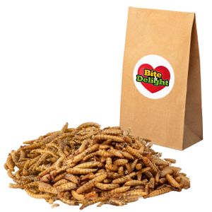 Bite&Delight Getrocknete Larven der Schwarzen Soldatenfliege 1kg / 1000g – Natürliche Proteinquelle für Geflügel, Wildvögel, Reptilien und Kleintiere Bite&Delight Getrocknete Larven der Schwarzen Soldatenfliege 1kg / 1000g – Natürliche Proteinquelle für Geflügel, Wildvögel, Reptilien und Kleintiere