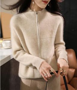 Weicher und warmer Damen-Cardigan, XXL, Beige