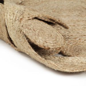 vidaXL Teppich Handgefertigt Jute Geflochten 90 cm