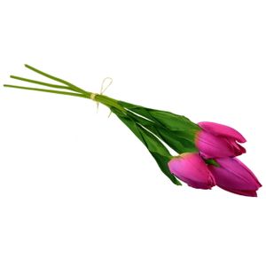 Zväzok 3 bordových tulipánov 50 cm