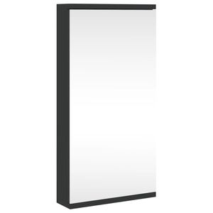 vidaXL Eck-Spiegelschrank Schwarz 30x24x60 cm